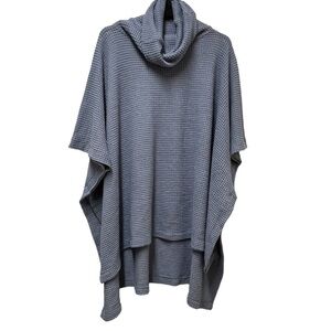 Demdaco Blue Waffle Knit Poncho NWT